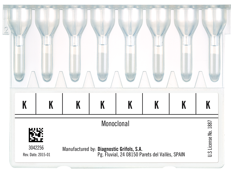 DG Gel 8 Anti-K (x8)